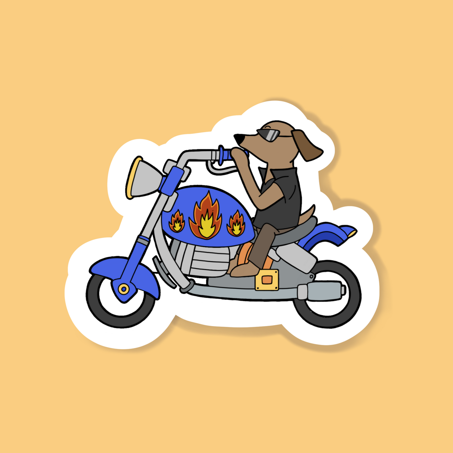 Motorbike Dog Stickers